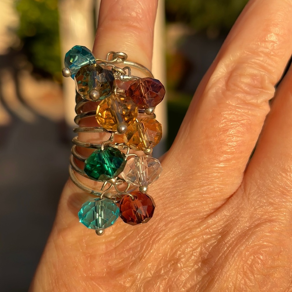 Multicolored Bead Ring - image 1